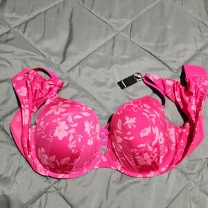 Torrid XO Plunge Push-Up Bra‎ 42D Kaina Floral 360 Back Smoothing NWT